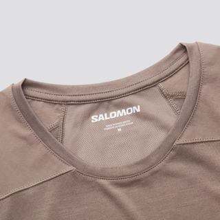 萨洛蒙 OUTLINE SS TEE 透气轻量 铁灰色 M 户外短袖T恤