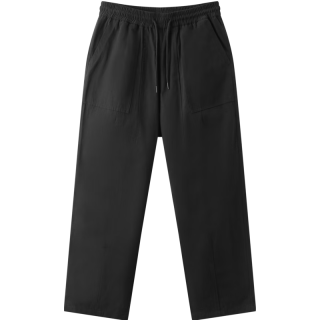 gxgjeans 男装休闲长裤 黑色时尚宽松工装弯刀裤男生 25年春 黑色 M (170)