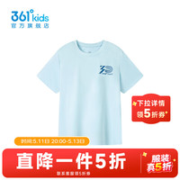 361° 童装男童短袖针织衫 机灵蓝 100cm