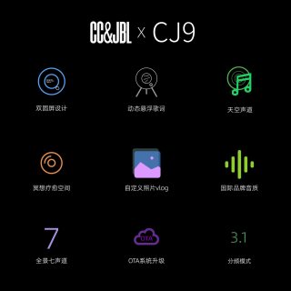 GRETA OTO CJ9 黑胶唱片歌词显示 蓝牙落地音箱