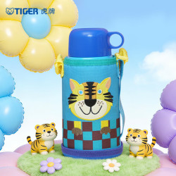 TIGER 虎牌 儿童保温杯 吸管盖直饮盖双盖设计 480ml 水具
