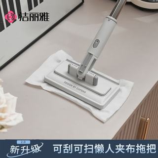 洁丽雅 16cm平板夹布免手洗洗脸巾拖把 1布