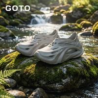 GOTO 防滑 男士沙滩鞋 墨染白 37