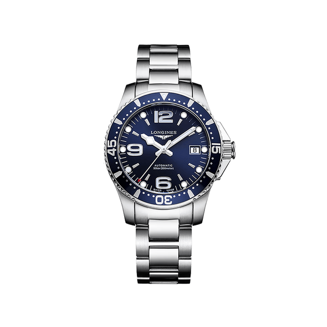 PLUS会员：LONGINES 康卡斯潜水系列 自动上链腕表 L3.742.4.96.6 41mm 520送男友手表 质感拉满超有面