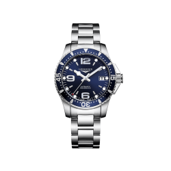 LONGINES 康卡斯潜水系列 自动上链腕表 L3.742.4.96.6 41mm 520送男友手表 质感拉满超有面