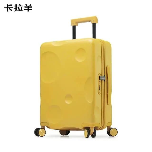 卡拉羊 芝士箱防刮纯PC行李箱20英寸