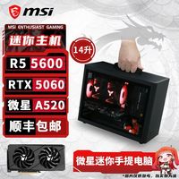 百亿补贴：微星 R5 5600/RTX5060迷你手提主机宿舍台式DIY组装电脑3A游戏整机
