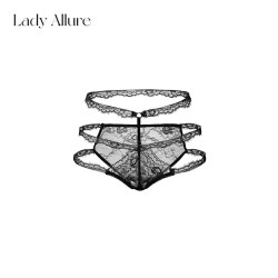 LADYALLURE 辣妹腰姬系列 女士蕾丝镂空内裤 LA-20240133