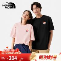 北面 透气 男士短袖T恤 8CSY柔雾粉男款 2XL
