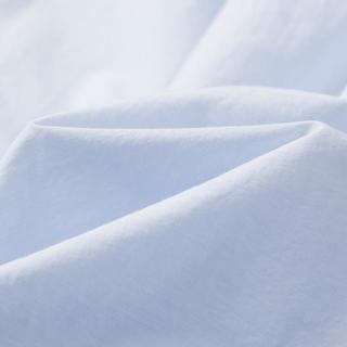 对白 V领泡泡袖短袖衬衫