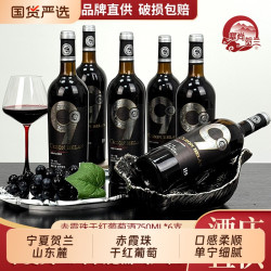 塞尚贺兰 宁夏赤霞珠干红葡萄酒 750mlx6瓶 赠开瓶器