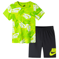 NIKE耐克 男童短袖T恤短裤套装 嫩芽绿 120/60