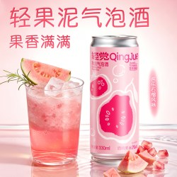 轻觉 Lightly 芭乐石榴果泥气泡酒 鸡尾酒 330ml 单瓶装