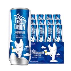 哈尔滨啤酒 Beer 哈尔滨啤酒 冰纯白啤 500ml*12听