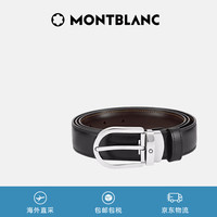 万宝龙 MONT BLANC 万宝龙 经典系列 男士牛皮针扣腰带 38157/128135 黑色