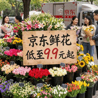 京东鲜花超值福利来袭，9.9 元解锁鲜花自由！