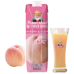 福兰农庄 100%桃汁 1L
