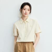 茵曼 条纹短袖衬衫