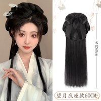 古装汉服假发一体式全套头饰古风战国袍发髻盘发发包魏晋风发型女