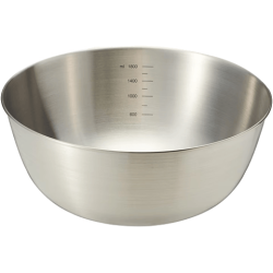 無印良品 MUJI 不锈钢盆 餐具 家用和面盆洗菜盆沙拉拌菜 银色L 直径22*高9.1cm