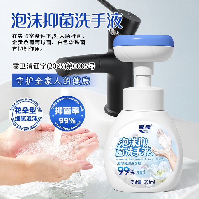 威赫 抑菌泡沫花朵洗手液泡泡 250ml