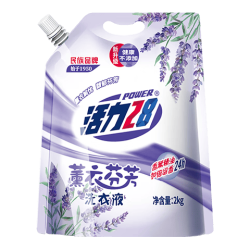 活力28 Power薰衣草洗衣液持久香氛去污护色洗衣液家庭实惠装 薰衣草4斤/2KG装