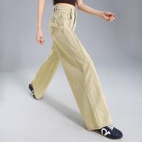 FOREVER 21 时尚减龄女式牛仔裤遮跨显瘦宽松休闲阔腿裤
