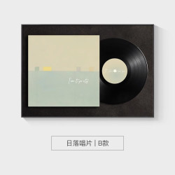 日落唱片电表箱装饰画