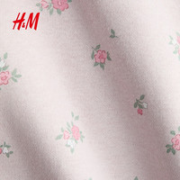 H&M 女婴褶边设计卫衣 浅紫色花卉 90/52(1.5-2Y)