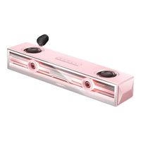  AULA/狼蛛 三模连接 电脑音箱+降噪麦克风 GS8樱花粉【USB+蓝牙+3.5三种模式连接】