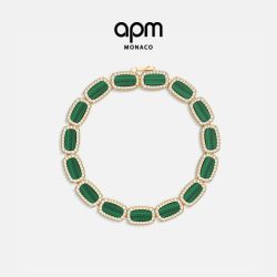 APM Monaco 孔雀石镶嵌手链