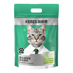凯锐思 益生菌豆腐猫砂100%纯豆腐砂 2.3kg*4