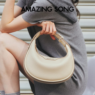 Amazing Song 【520好礼】乙颂半月包TOGO纹牛皮单肩腋下斜挎女包小号 多色可选