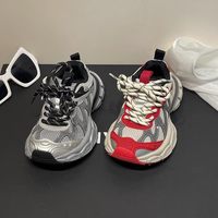 阿童木 女童复古老爹鞋2026春季新款男童潮牌百搭轻便网面运动鞋子