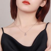 周六福 S925银饰吊坠 桃心心相印爱心 挂坠项链 520好礼送女友 精致又有质感