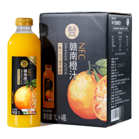 盒马 NFC赣南橙汁 1L*4瓶 果汁饮料