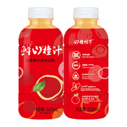 冠芳 山楂树下山楂汁500ml*12瓶鲜果榨果汁清爽饮料送礼整箱装