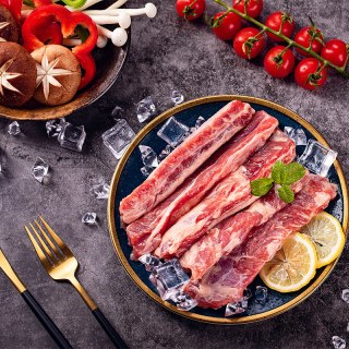伊明食品 原切去骨牛肋条 清真草饲散养 生鲜牛肉