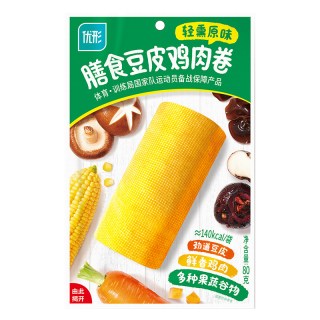 优形 低温冷藏豆皮鸡肉卷 80g 休闲零食   任.选十包