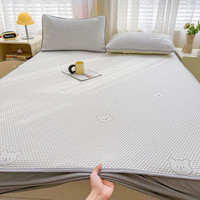 无印良品 A类冰感凉席床笠 冰皮熊-灰 150*200cm