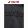 HOLLISTER 美式经典LOGO毛圈布套头连帽卫衣 黑色 S