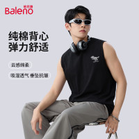 班尼路 纯棉 男士背心 黑#JPB恐龙化石  多色可选