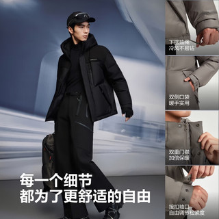 波司登 男士连帽加厚短款羽绒服 黑色 S 170/92A