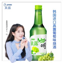 Jinro 烧酒 青葡萄味 360ml 瓶装