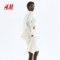 H&M 1295120 女装百慕大短裤 奶油色 XL