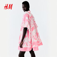 H&M 女装花卉连衣裙 粉色 S