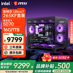 微星 高性能 台式电脑主机+5070Ti显卡+5080显卡  Core Ultra 7 265KF RTX 5070Ti