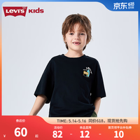 Levi's 男女童短袖t恤2025夏季凉感面料儿童衣服 黑美人 140 /68