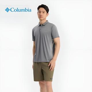 Columbia 男子户外干爽吸湿短袖运动POLO衫