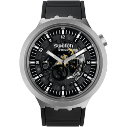 swatch 瑞士手表 金属系列  不朽耀黑 男女时尚石英表SB07S105七夕情人节礼物